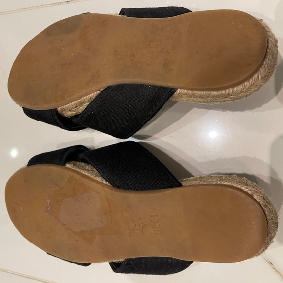 Dior Granville Cotton Espadrille Sandals - Picture 5 of 6